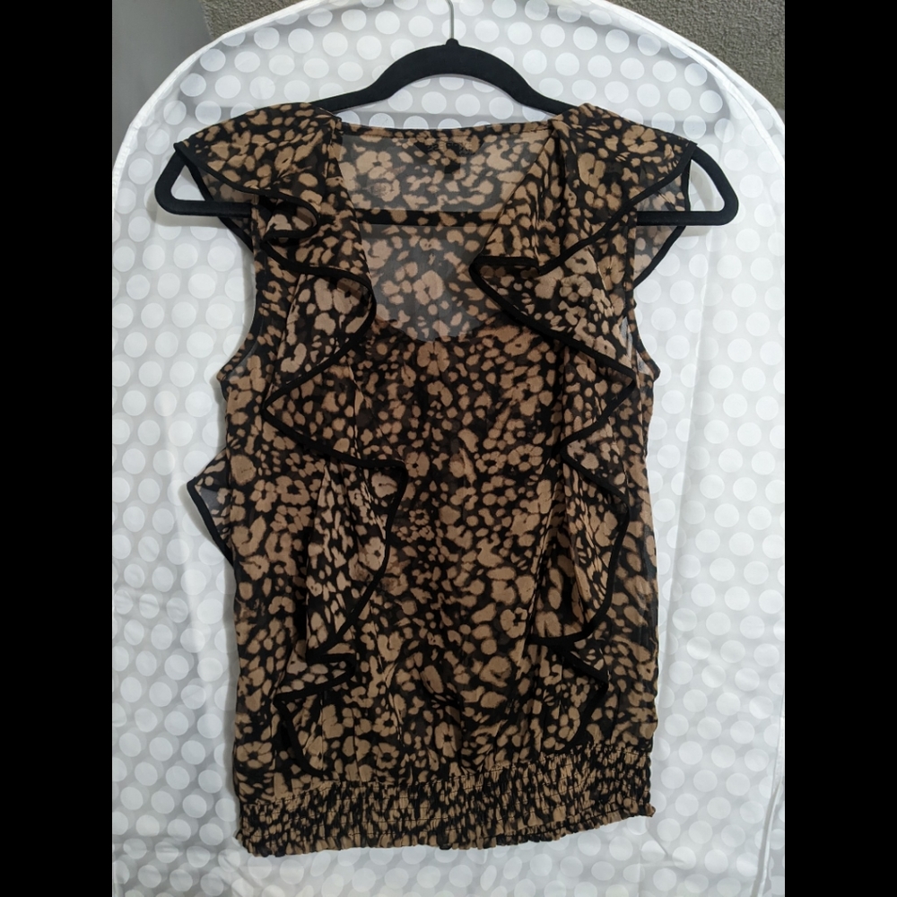 Express Flutter Top Leopard - Picture 2 of 3